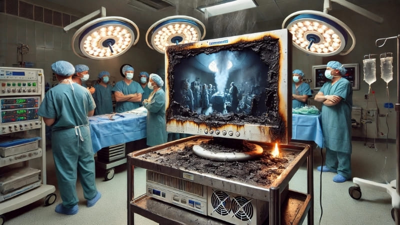 burned consumer monitor