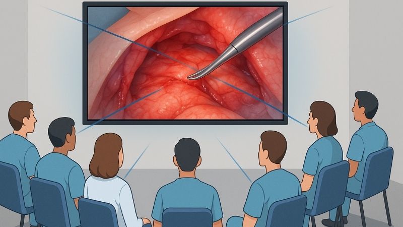 Image showing varied viewing angles on a large screen