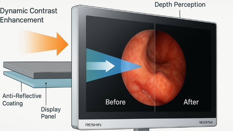 Diagram or image illustrating dynamic contrast enhancement technology on MS247SA