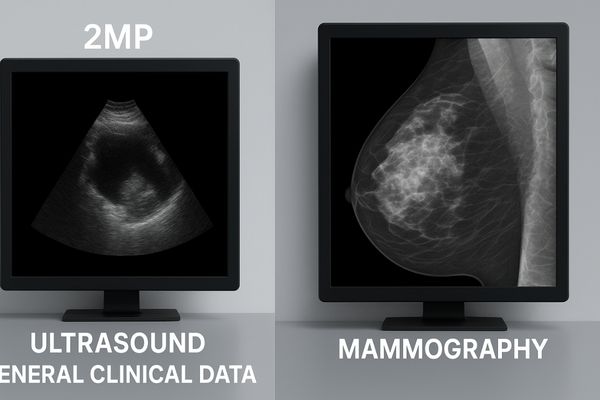Comparison of 2MP and 5MP medical display clarity