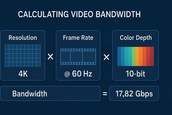 Diagram illustrating the components of video bandwidth calculation