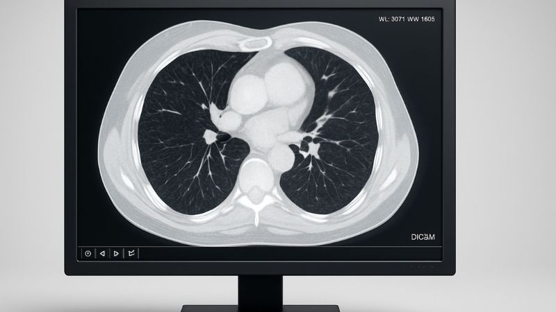 Professional medical monitor displaying a clear, bright image
