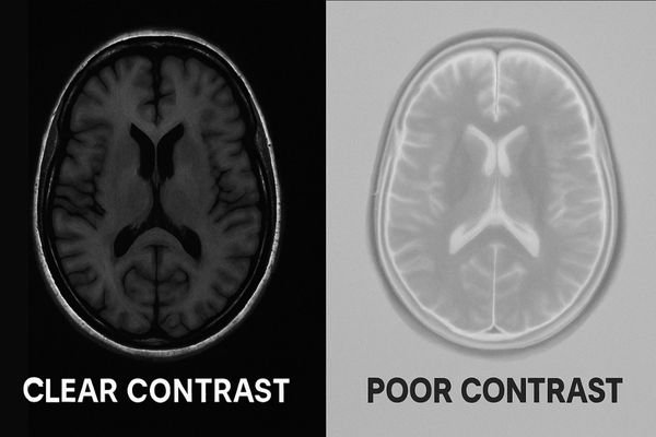 Image showing clear contrast vs. poor contrast display