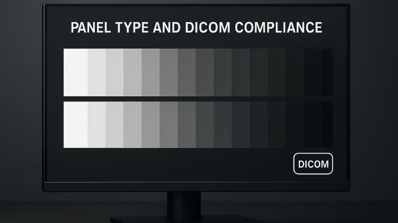 DICOM calibration chart on an IPS monitor