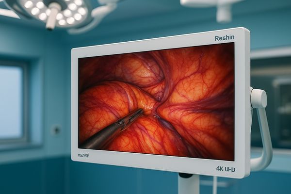 Reshin MS275P or MS430PC series monitor displayed in a modern operating room setting