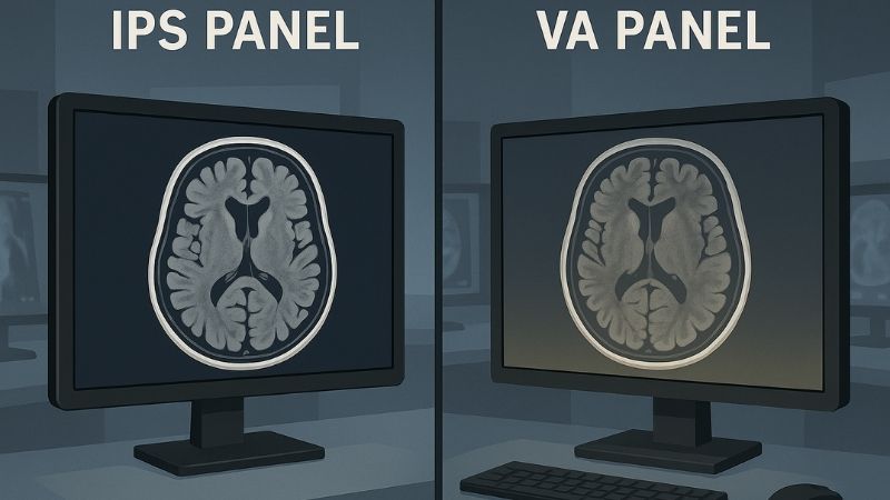IPS vs VA panel comparison for radiology