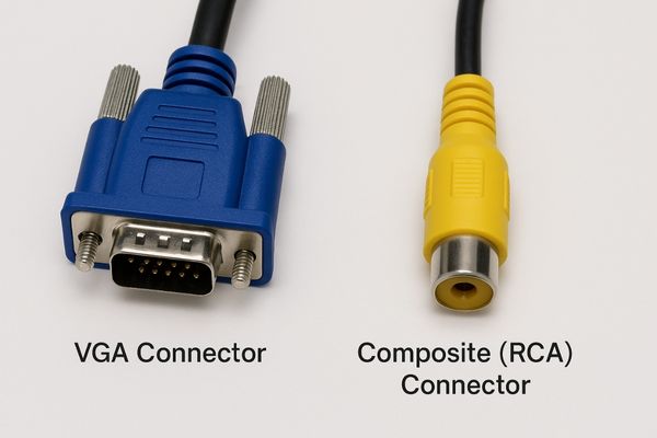 Image of VGA and Composite (RCA) connectors