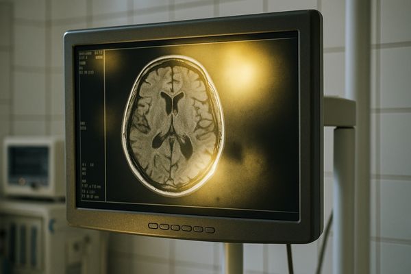 Medical display showing signs of uneven brightness or burnout