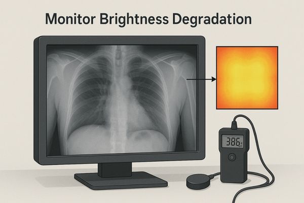 Monitor showing uneven brightness