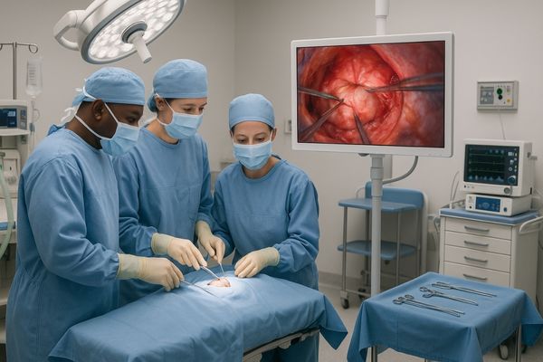 Surgical display in a modern pediatric operating room