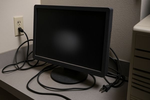 Diagnostic monitor in a poorly ventilated, dusty room corner