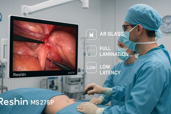 Reshin surgical display showing a clear image suitable for pediatric surgery