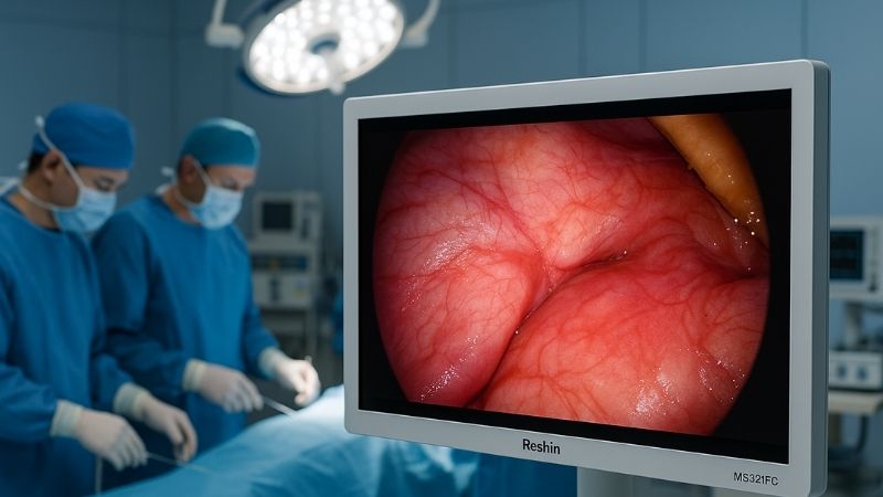Reshin surgical monitor MS321PC in a modern operating room setting