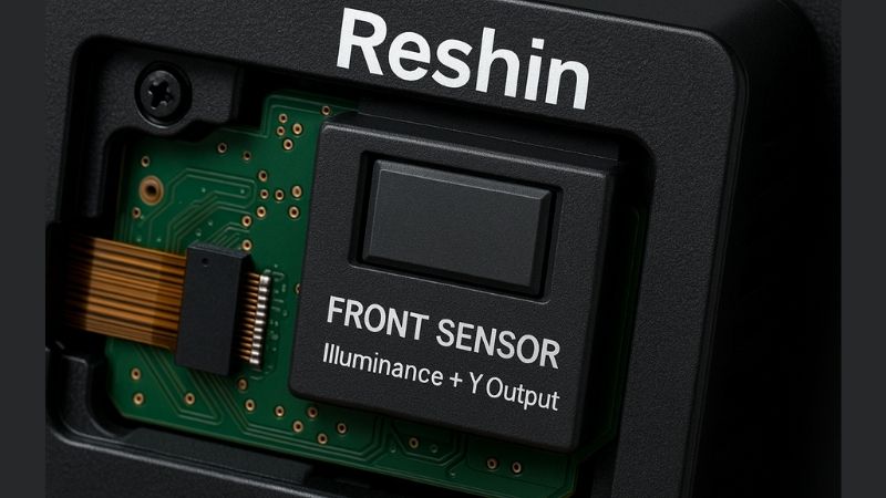 Close-up of Reshin monitor internal sensor technology