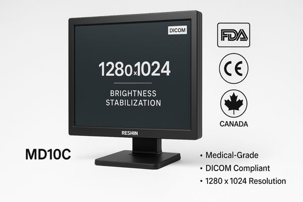 Product shot of the Reshin MD10C, highlighting its professional design and medical-grade certifications