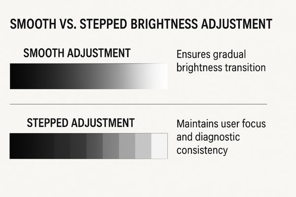 A visual representation of a smooth gradient versus a stepped gradient