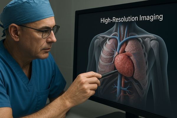 A gloved hand wiping down the seamless, waterproof front surface of a medical monitor
