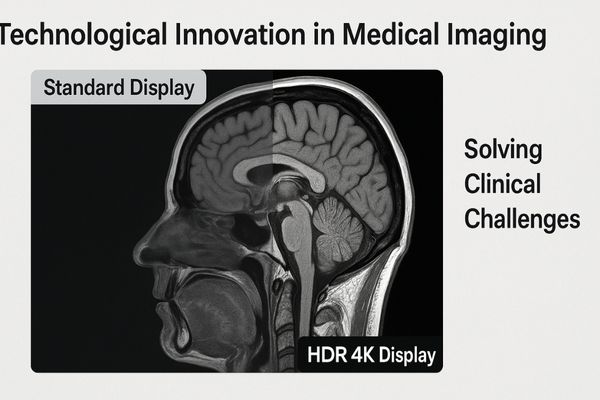 A side-by-side comparison of a standard display versus an HDR 4K display
