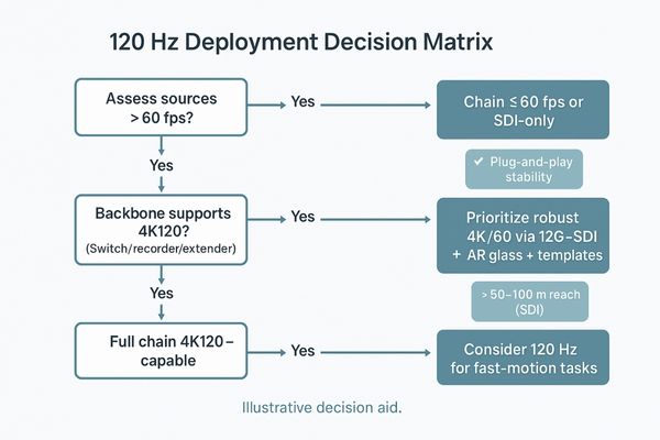 A flowchart guiding a hospital procurement officer through a decision process: 