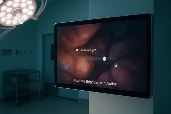 adaptive brightness for surgical displays