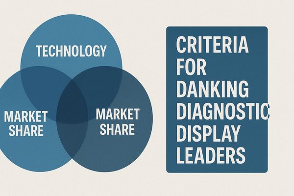 An abstract graphic showing intersecting circles labeled Technology, Market Share, and Clinical Value