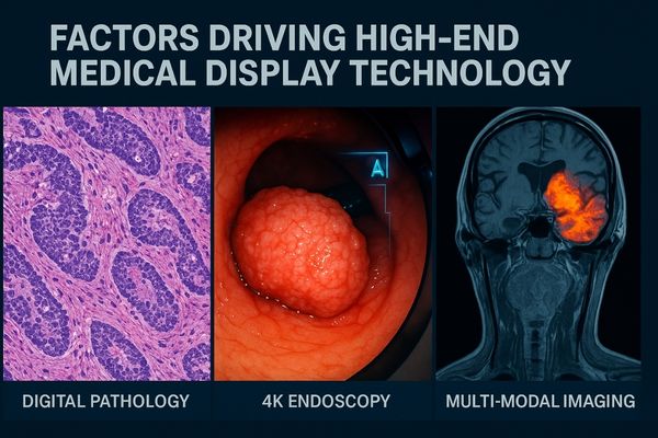 An image collage showing digital pathology, 4K endoscopy, and multi-modal imaging fusion