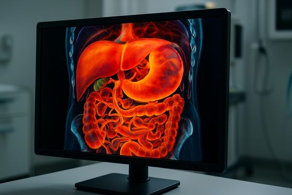 A medical image displayed with vivid HDR detail