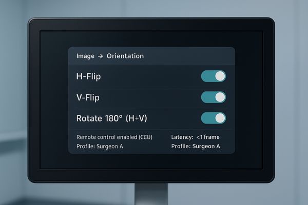 On-screen display menu of a Reshin surgical monitor