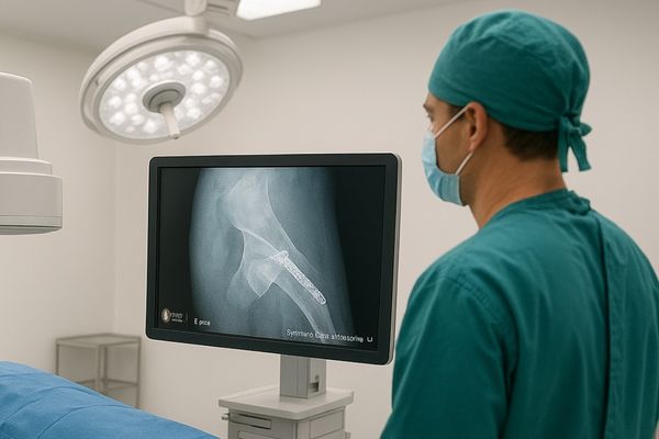 C-ARM surgical imaging with medical touch screen monitor