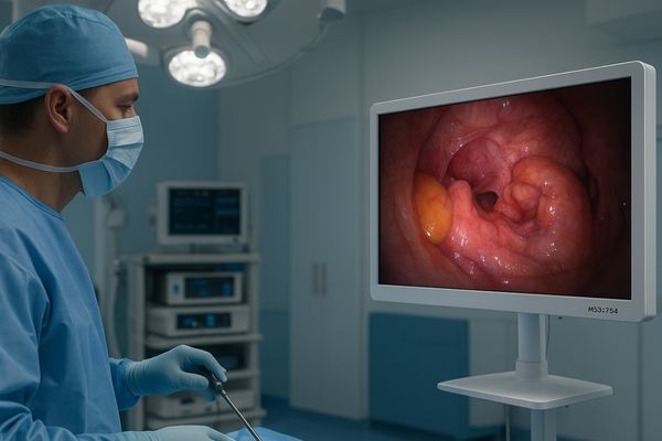 Laparoscopic surgery displayed on MS321PB 31.5-inch 4K UHD laparoscopic monitor