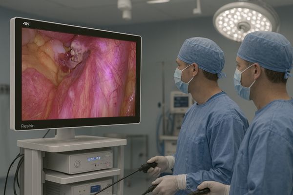 Laparoscopic Tower with Cart Mounted 4K Surgical Monitor