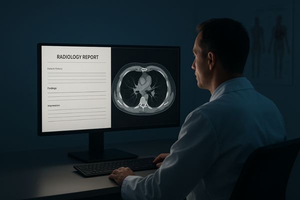 Radiology Reporting with MD46C Integrated Reporting Display