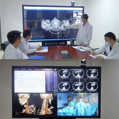 medical consultation surgical display dual screen scene