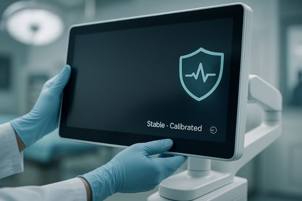 Surgeon relying on a trusted medical display