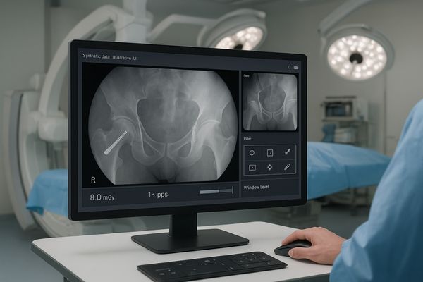 Surgical imaging workstation integrated with a C-ARM system