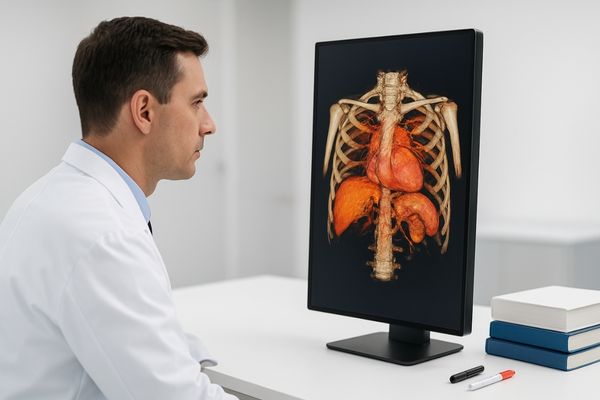 CT 3D Reconstruction Imaging with 3MP Diagnostic Monitor