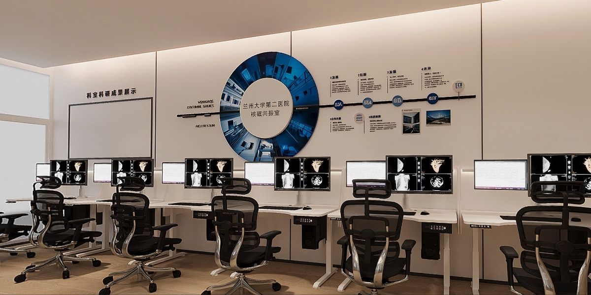 Clinical environment with PACS workstation using medical-grade monitors