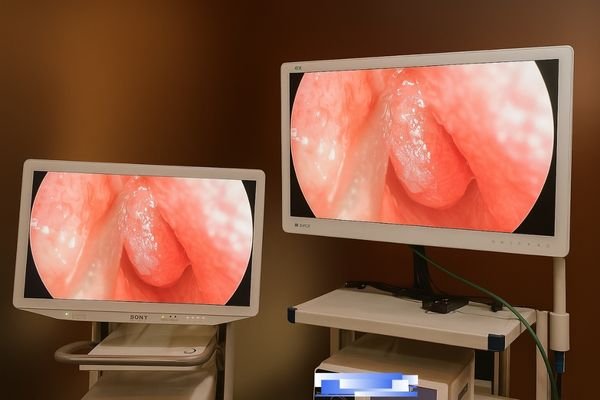 A side-by-side view of two surgical monitors in a clinical setting