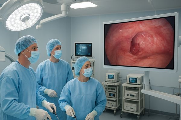 Urological surgery using MS550P 55-inch 4K UHD surgical monitor