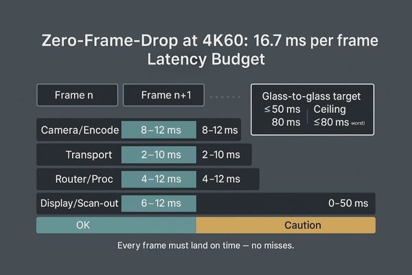 A timeline graphic visualizing the 16.7 ms frame time of a 60Hz signal.
