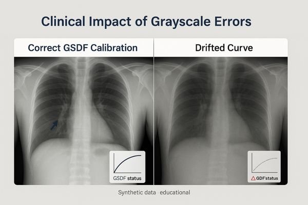 An image comparing two versions of a chest X-ray. The 