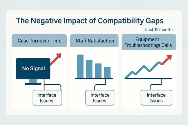 A dashboard showing negative metrics: 