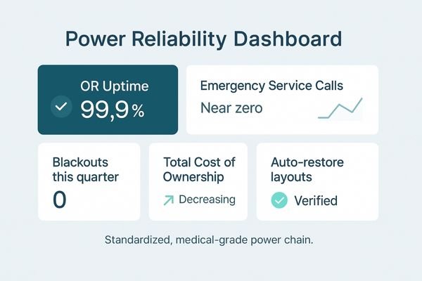 A dashboard graphic showing positive business metrics: 