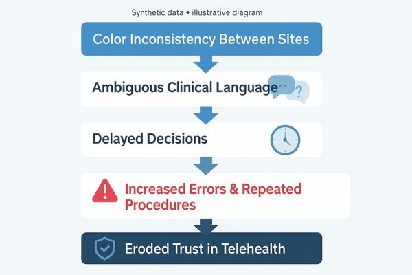 A diagram illustrating the cascading negative impacts of color drift: starting with