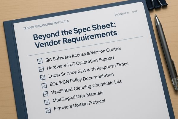 A checklist showing requirements that go