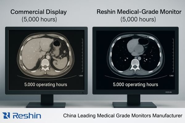Comparison of a commercial display and a high-stability Reshin medical-grade monitor after extended OEM imaging system use