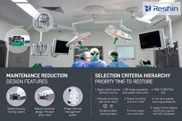 ASC surgical monitors designed for cleanability, stable video, and fast serviceability