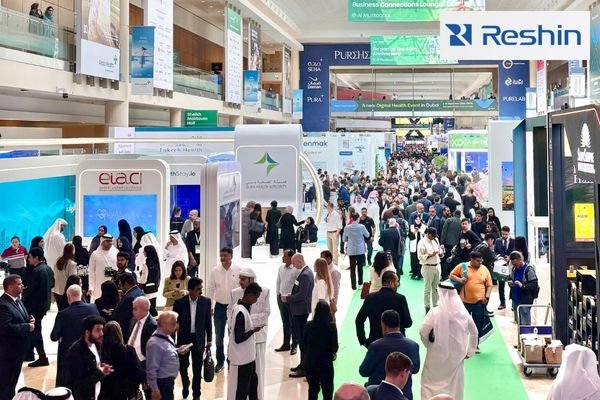 Dubai World Trade Centre exhibition venue showing healthcare technology showcase environment