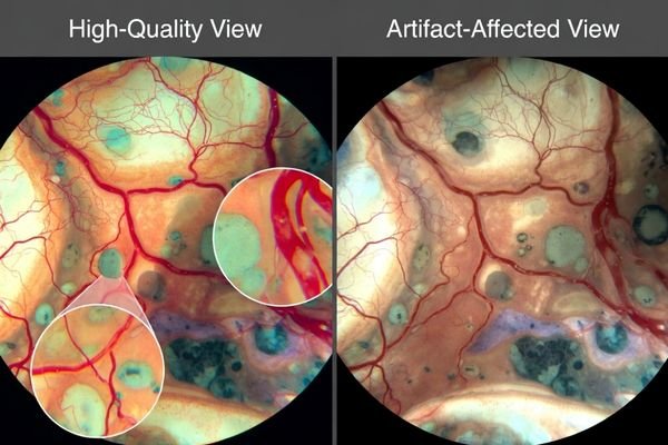 Neurosurgery microscope video requirements showing micro-detail preservation challenges