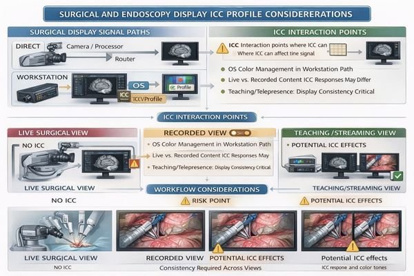 Surgical display signal chain and where ICC can interfere